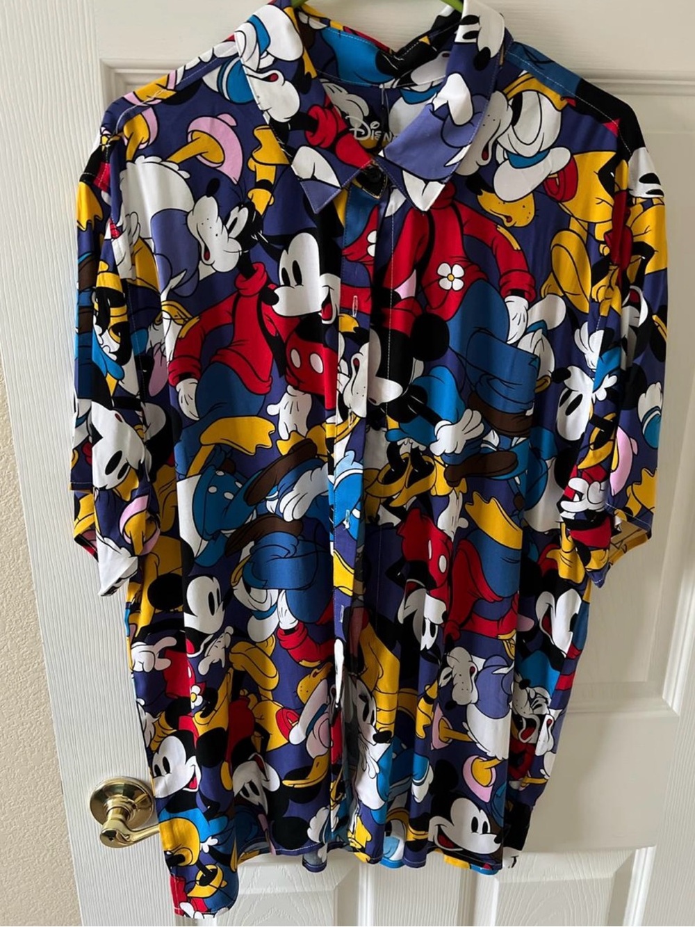Disney Multicolor Mickey & Friends Short-Sleeve Button-Up Shirt & Matching Short